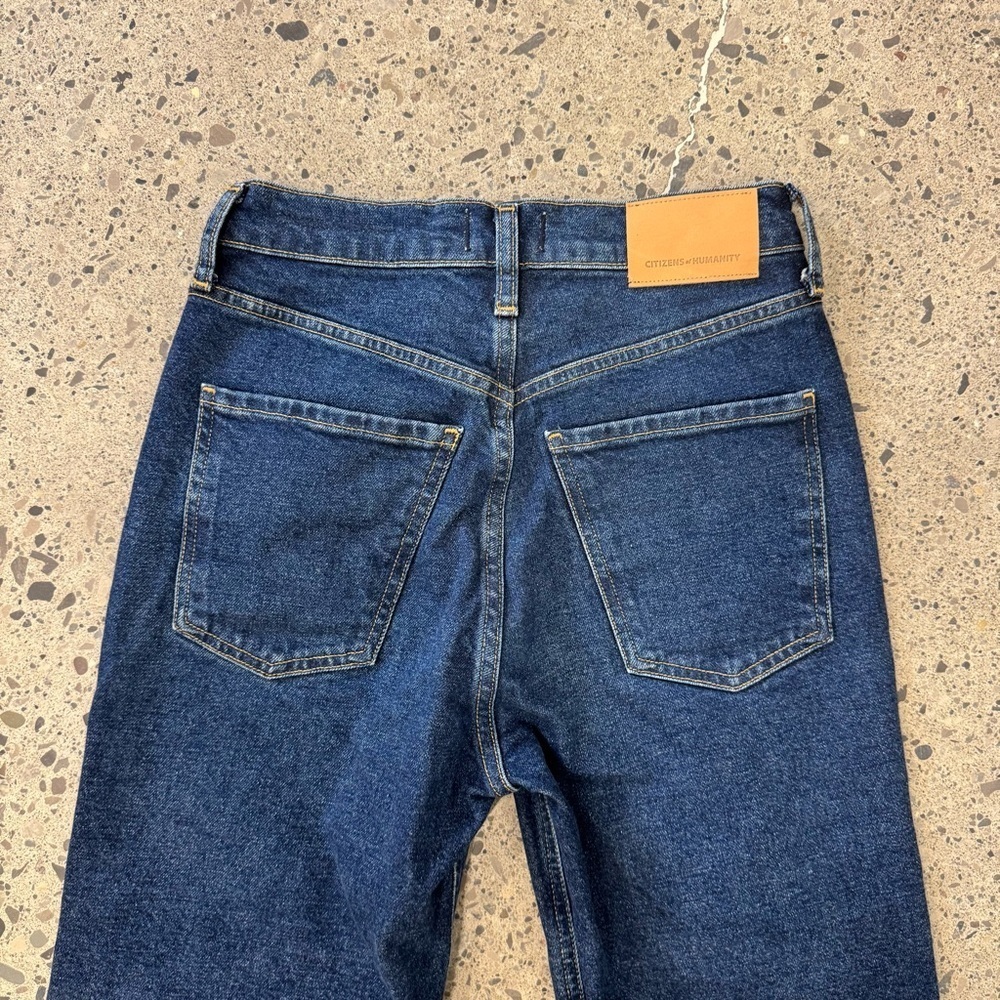 Citizens Of Humanity Daphne Straight Leg Denim Jean - Dark Blue - Size 24 - NWOT - Picture 11 of 11